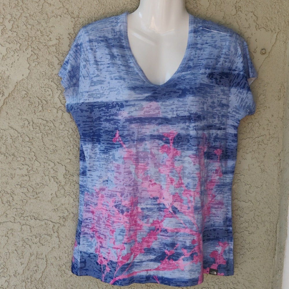 The North Face active colorful floral tye dye top